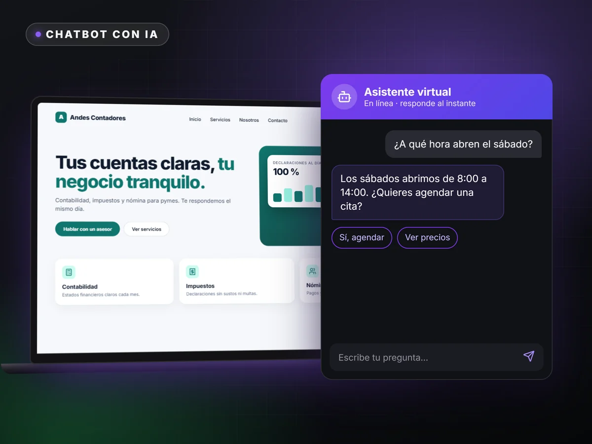 Chatbot con IA para tu negocio — ROSSIUM
