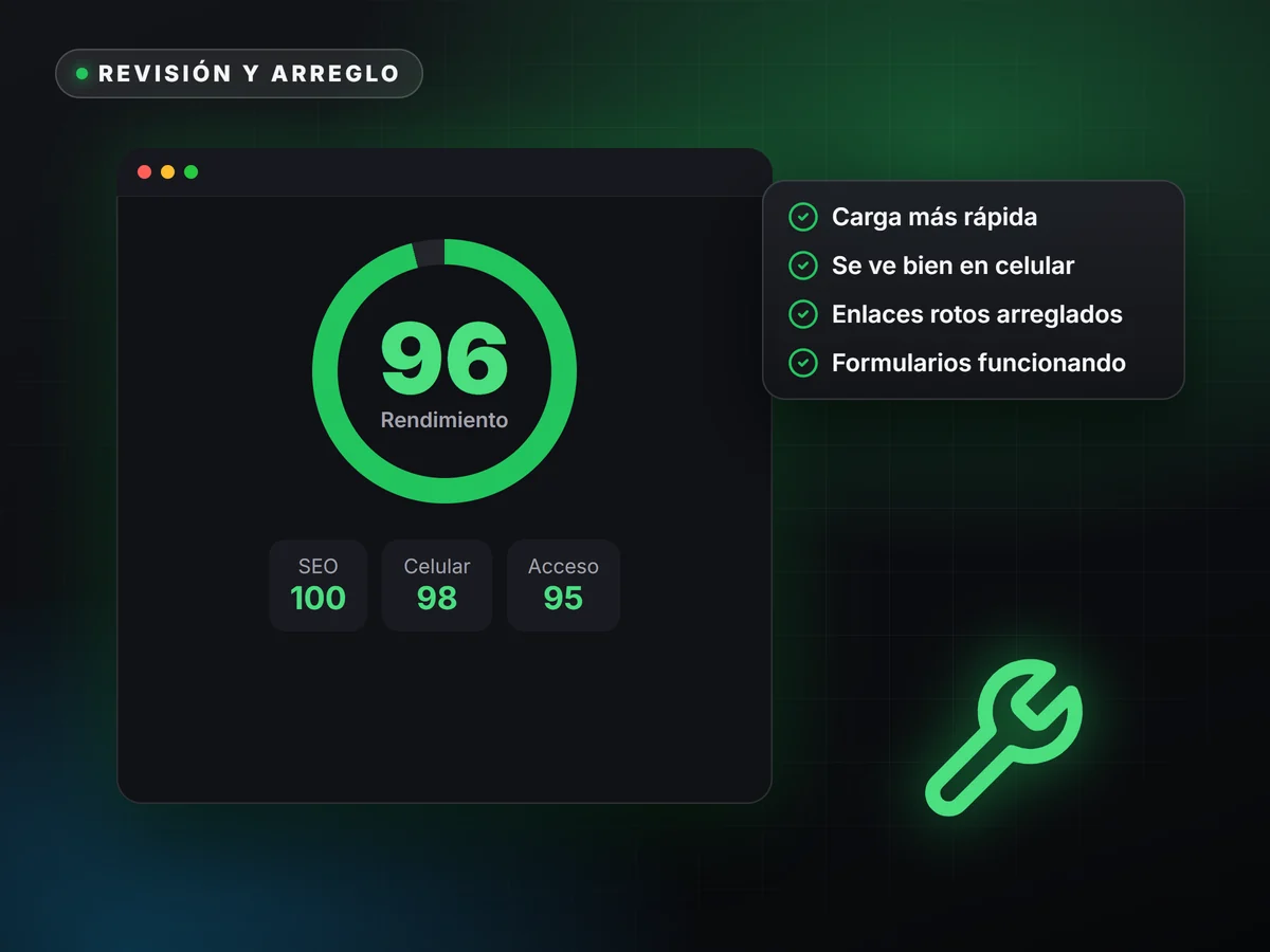 Revisión o arreglo de tu página web — ROSSIUM